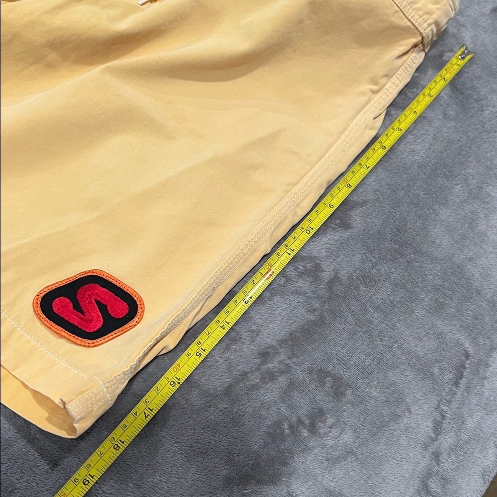 Vintage STUSSY Men's Yellow Swim Shorts MADE IN USA 🇺🇸 - Picture 7 of 13